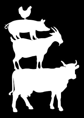 Cow Goat Pork Chicken Farm