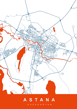 ASTANA Map KAZAKHSTAN