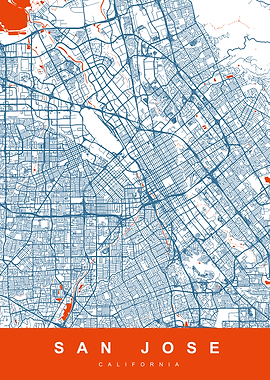 SAN JOSE Map CALIFORNIA