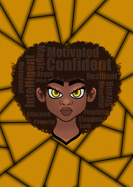 Black Woman Afro Love