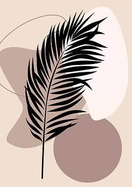 Botanical palm leaf plant