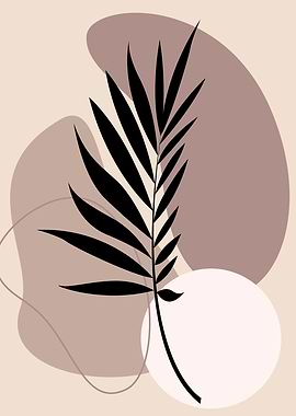 Nordic mid century leafart