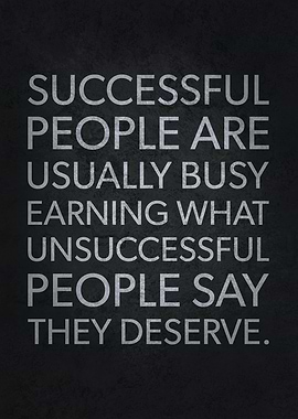 Successful People Are Busy