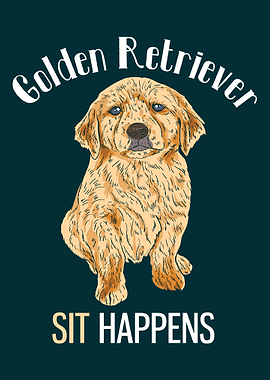 Sitting Golden Retriever