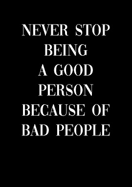 Being a good person