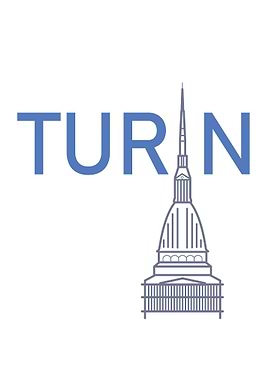 Turin Italy line art