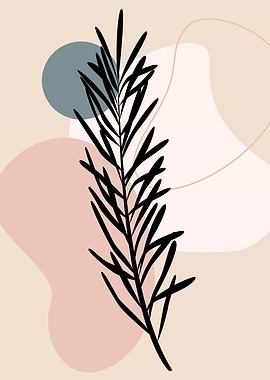 Botanical tropical leaf