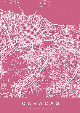CARACAS Map VENEZUELA