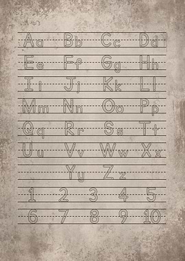Rustic Alphanumeric Chart