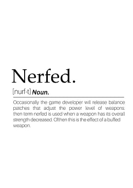 nerfed word definition