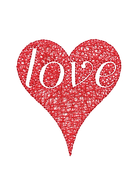 Stitched Red Love Heart