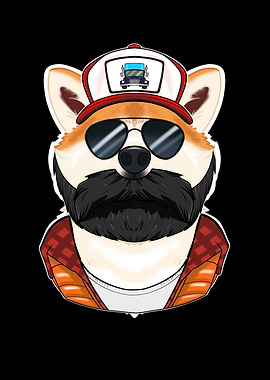 Truck Driver Akita Inu