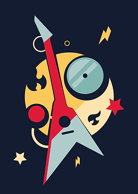 Retro electric guitar