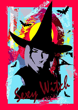 Sexy witch girl with hat