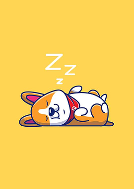 Cute Corgi Sleeping