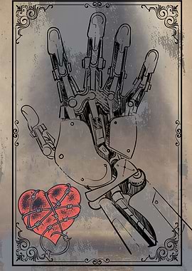 Steampunk Robot Hand Love