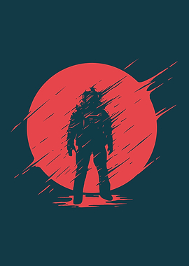 Silhouette astronaut