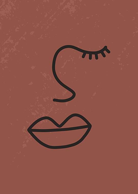 One line face drawings