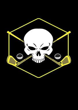 Golf Skull Golfer