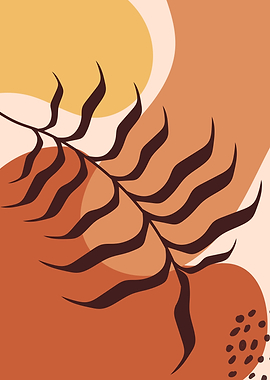 Colorful tropical leaf art