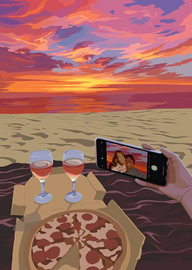 Beach Pizza Date