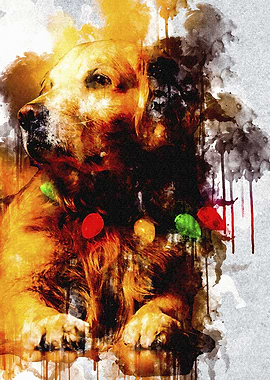 Dogs Golden Retriever Sno