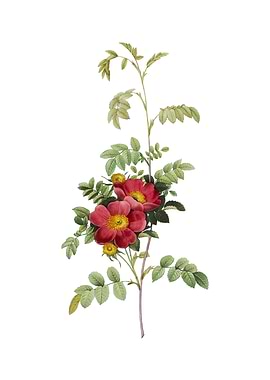 Vintage Alpine Rose Flower