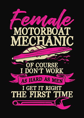 Female Motorboat Mechanic
