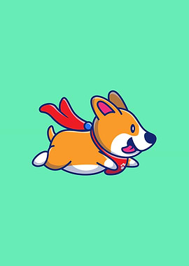 Cute Corgi Dog Super
