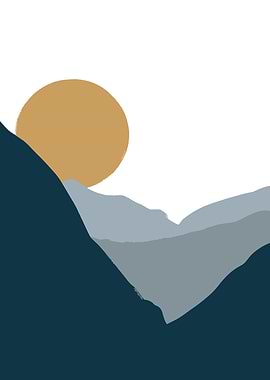 Sun Blue mountain layer