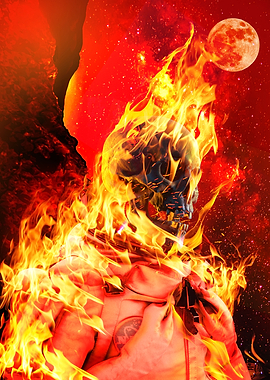 Astronaut On Fire