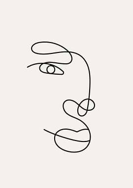 AbstractWoman one line art