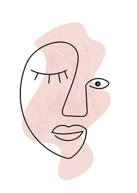 Woman face modern art