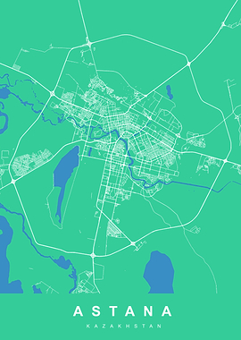 ASTANA Map KAZAKHSTAN