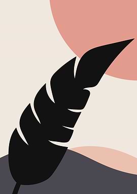 Abstract Sun single leaf