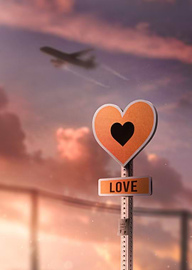 traffic sign of love