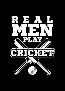 Real Men Play Cricket Gift
