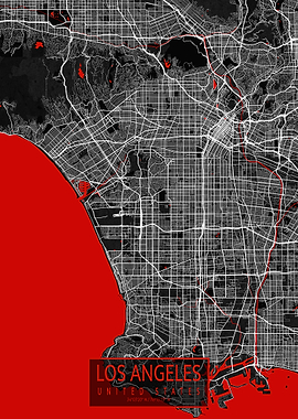 Los Angeles Map Oriental