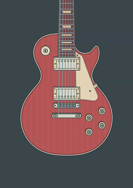 Cherry Red Rock Guitar