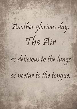 Another glorious day