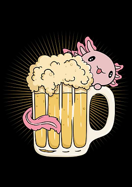 Kawaii Axolotl Beer