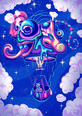 Starry Sky Balloon Dream