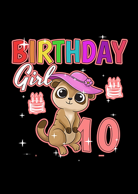 Birthday Girl 10 Meerkat