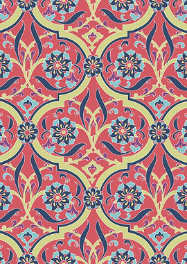 Iznik Turkish pattern