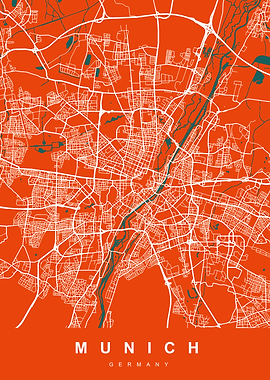 MUNICH Map GERMANY