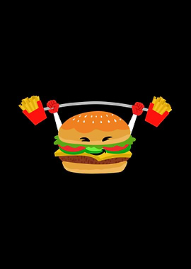 Burger Fries Weightlifting