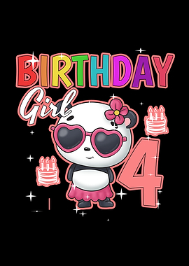 Birthday Girl 4 Panda