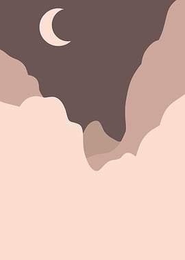 Moon mountain midnightview