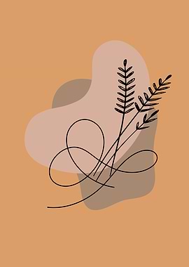 Midcentury geometric leaf