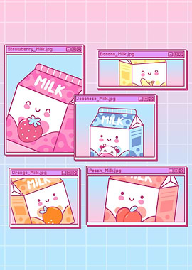 Vaporwave Aesthetic Milk